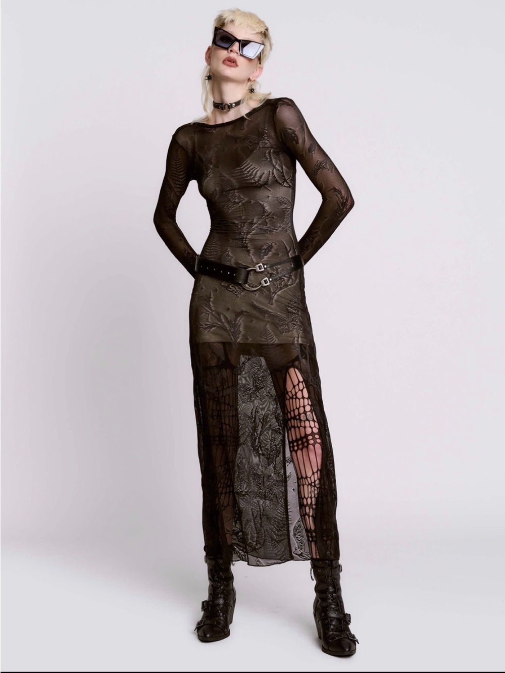 Midnight Hour 2-piece Bat Wing Maxi Dress size M